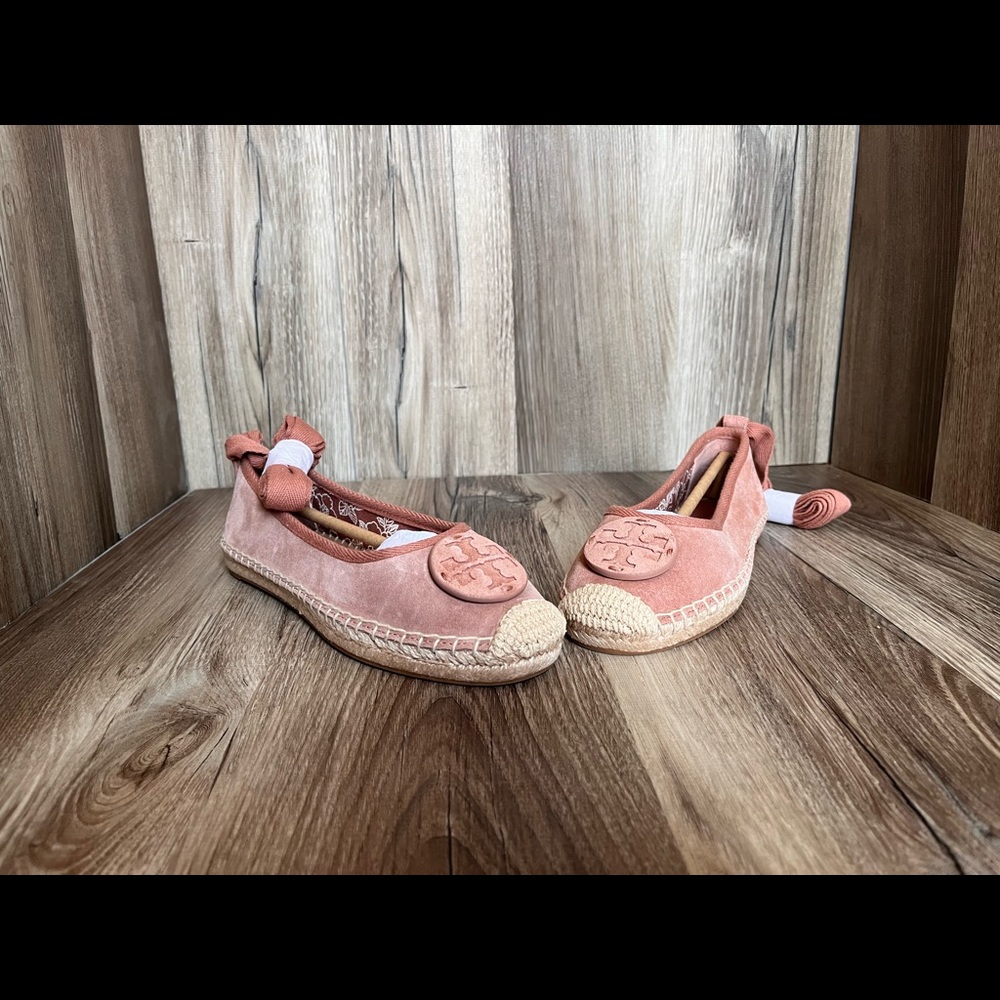 Tory Burch Women’s Minnie Medallion Ankle Wrap Ballet Espadrilles